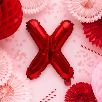 Fóliový balón písmeno X červený
