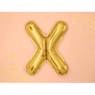Fóliový balón písmeno X gold na párty