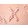 Fólia lufi X betű, rose gold, bulira