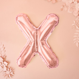 Fóliový balón písmeno X rose gold na párty