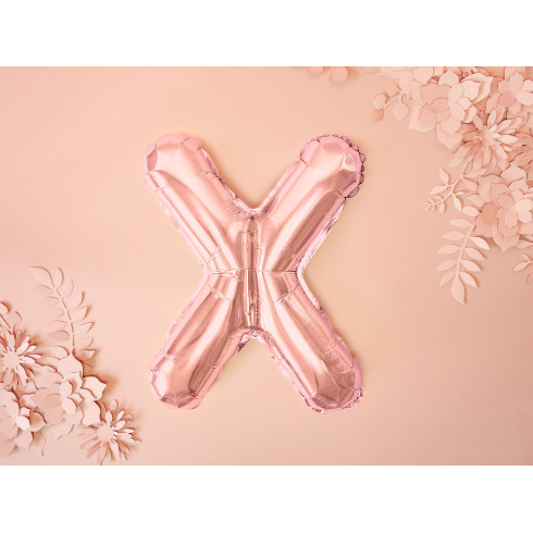 Fóliový balón písmeno X rose gold na párty