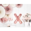 Fólia lufi X betű, rose gold, bulira
