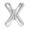 Fólia lufi X betű, ezüst, 40 cm