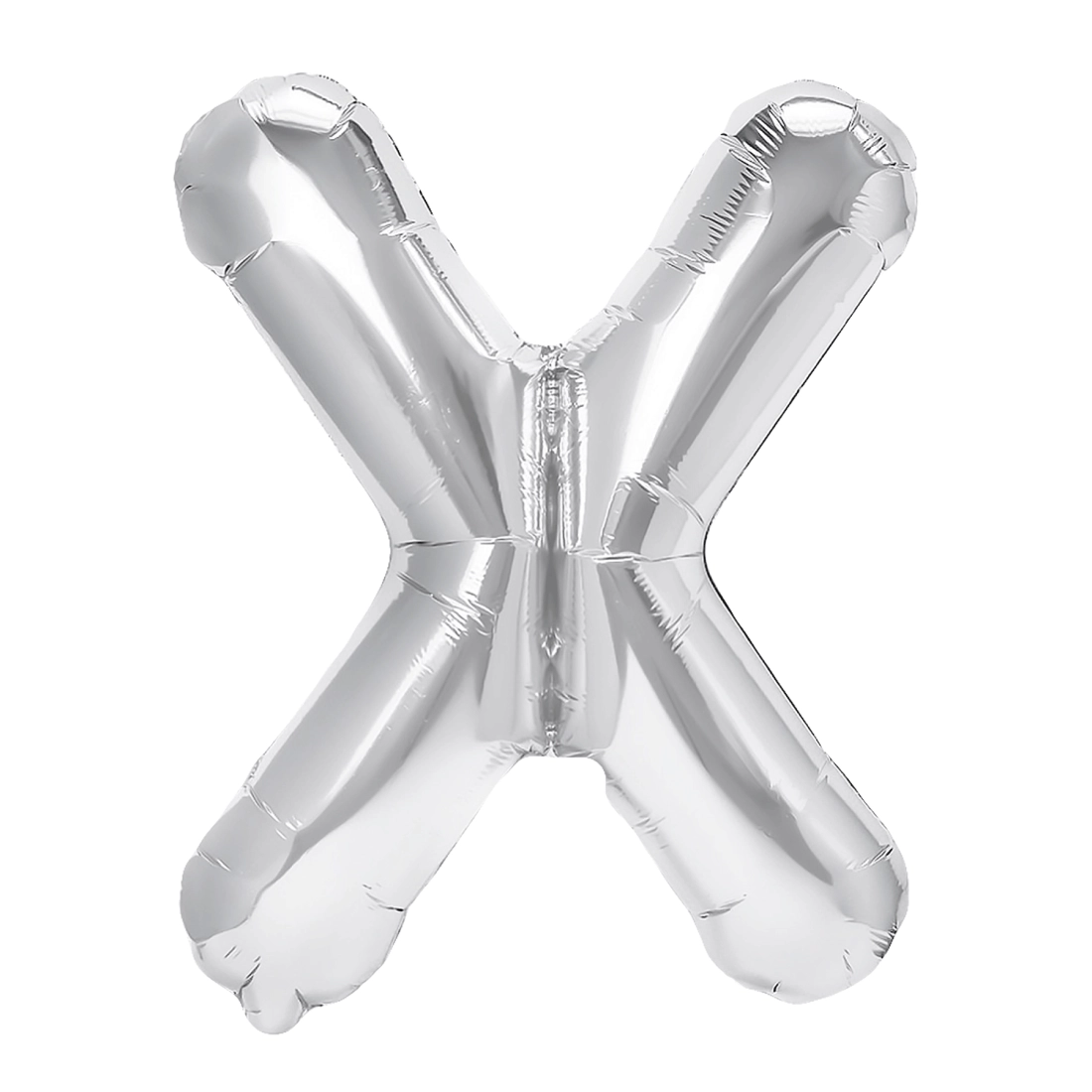 Fólia lufi X betű, ezüst, 40 cm