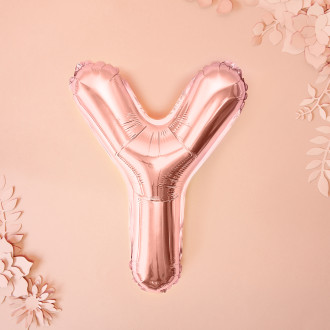 Fóliový balón písmeno Y rose gold