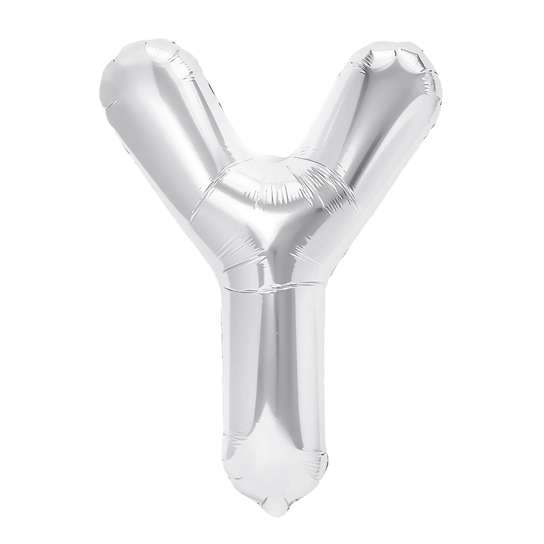 Fólia lufi Y betű, ezüst, 40 cm