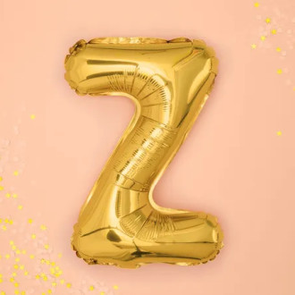 Fóliový balón písmeno Z zlatý 35 cm na párty