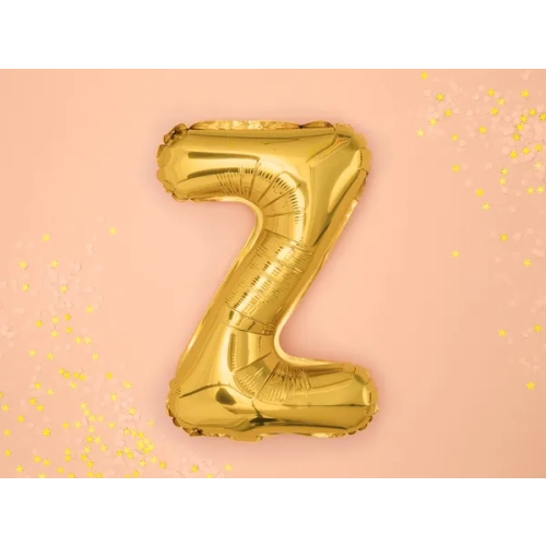 Balon folie literă Z auriu 35 cm pentru petrecere