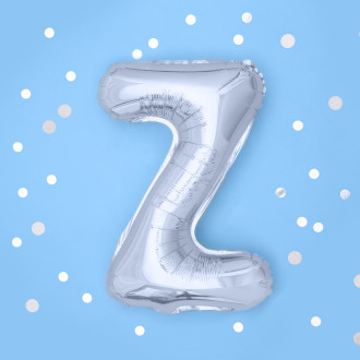 Fóliový balón písmeno Z strieborný 35 cm