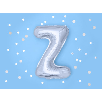 Fóliový balón písmeno Z strieborný 35 cm