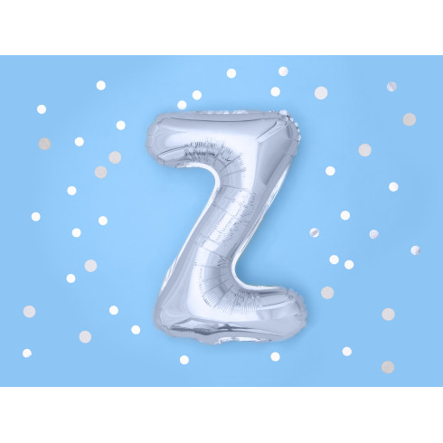 Fóliový balón písmeno Z strieborný 35 cm