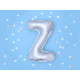 Fóliový balón písmeno Z strieborný 35 cm