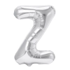 Balon din folie în formă de literă Z, argintiu, 40 cm