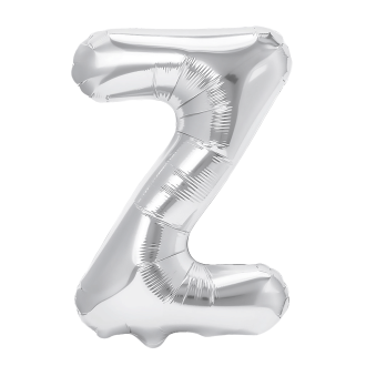 Folijski balon črka Z srebrna 40 cm