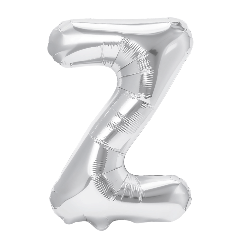 Ezüst fólia lufi Z betű, 40 cm Ezüst fólia lufi Z betű, 40 cm