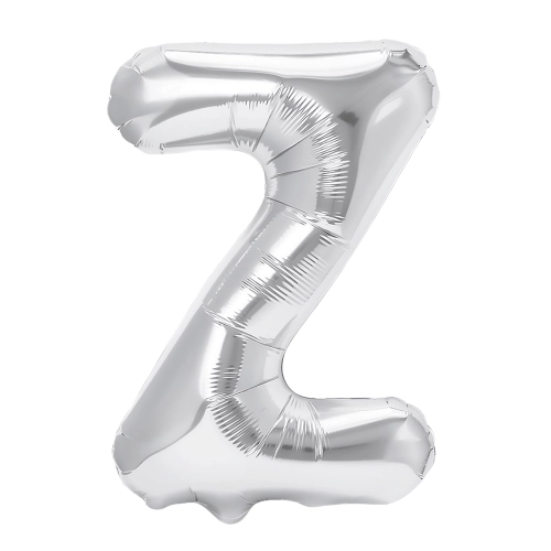 Ezüst fólia lufi Z betű, 40 cm
