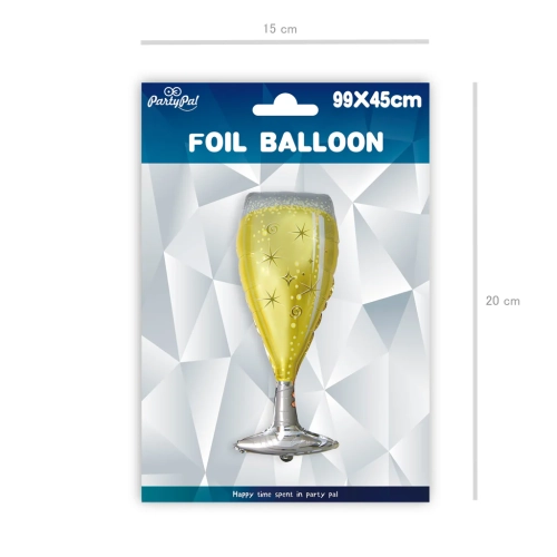 Foliasti balon v obliki kozarca 45 x 99 cm
