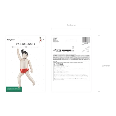 Folijasti balon lik muškarca, mix boja