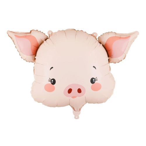 Balon din folie în formă de purceluș roz