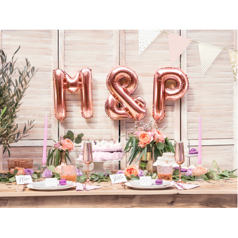 Fóliový balónek & rose gold 35 cm