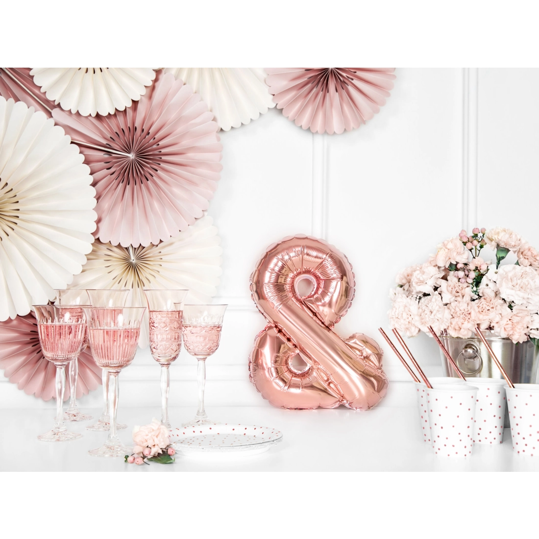 Fólia lufi & rose gold 35 cm