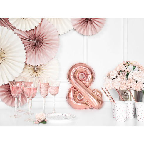 Fóliový balónek & rose gold 35 cm