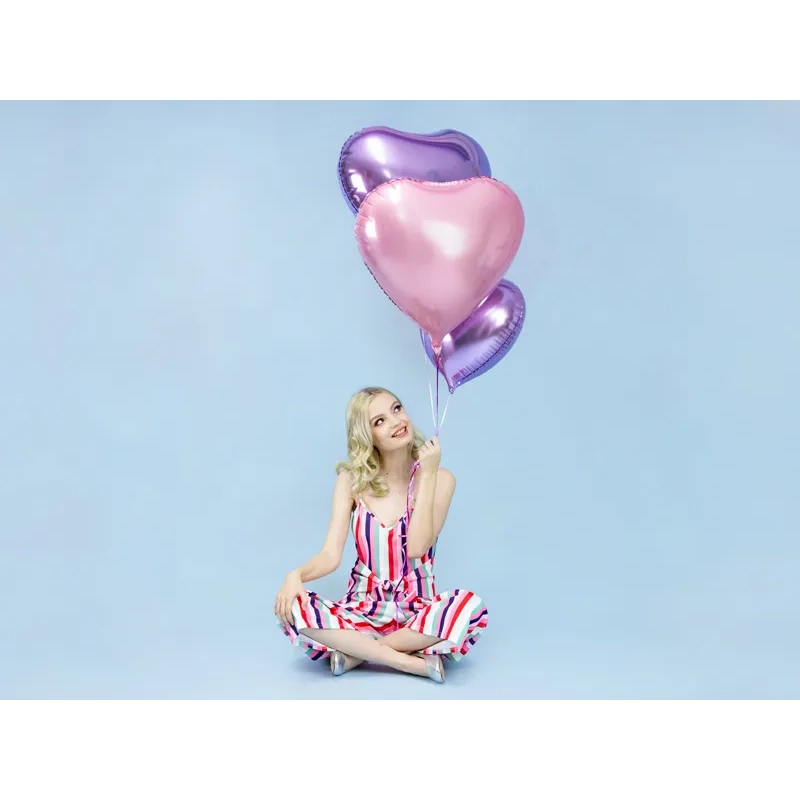 Balon folie inimă 61 cm roz deschis
