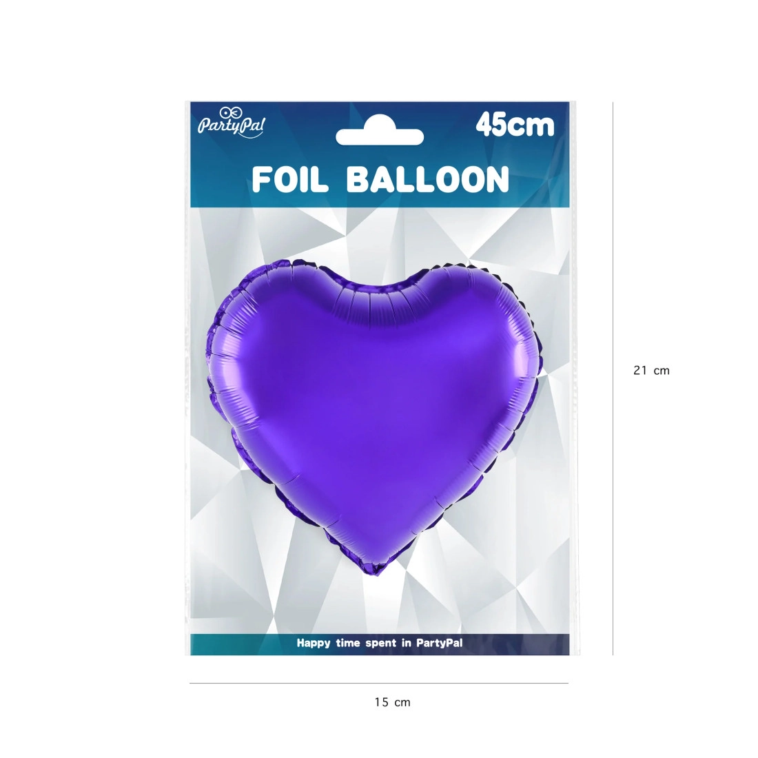 Fóliový balón srdce fialový 18