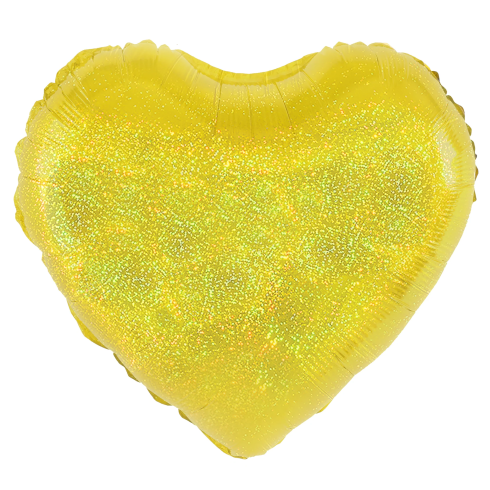 Fóliový balón srdce holografický zlatý
