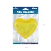 Fóliový balón srdce holografický zlatý
