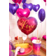 Fóliový balón srdce Love farebný 45 cm