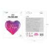 Balon folie inimă Love colorat 45 cm