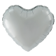 Fóliový balón srdce matný strieborný