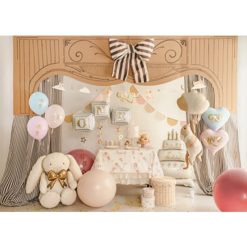 Balon folie inimă ONE roz deschis 45 cm