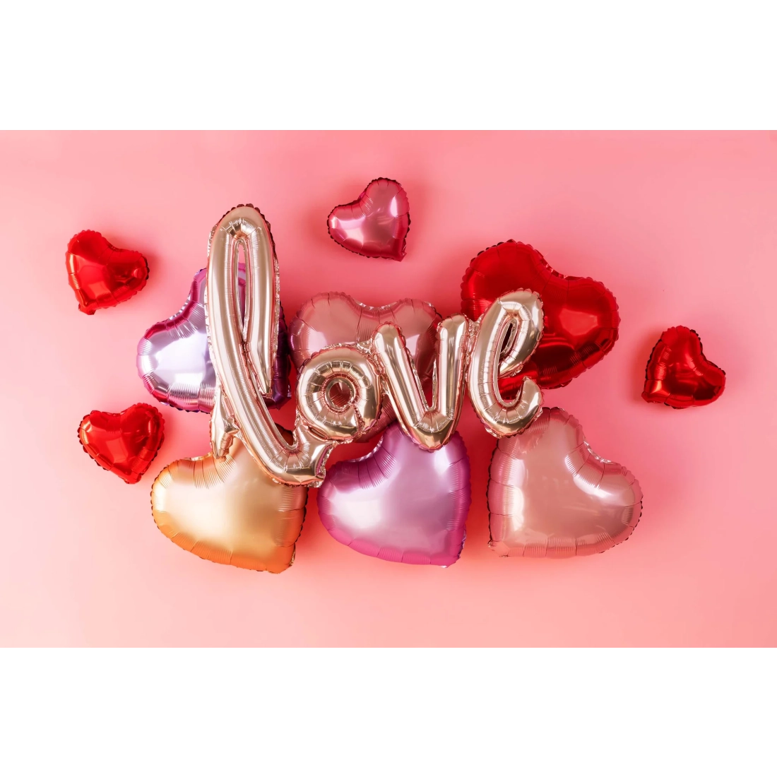 Fóliový balón srdce ružový