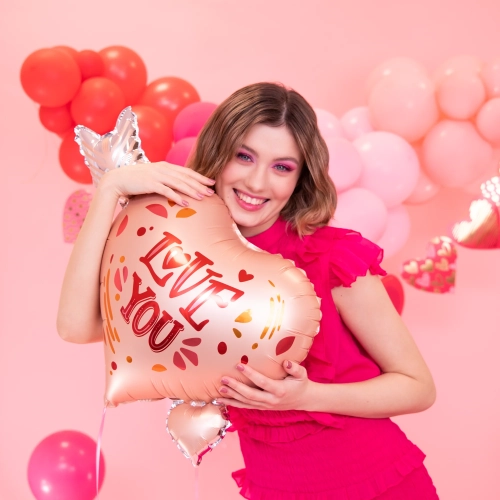 Balon din folie inimă cu săgeată