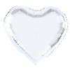 Fóliový balón srdce strieborný 80 cm