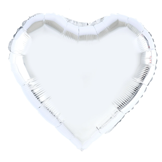 Fóliový balón srdce strieborný 80 cm