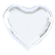 Fóliový balón srdce strieborný 80 cm