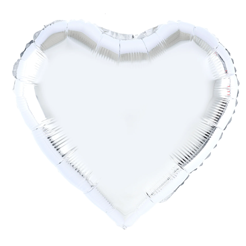 Fóliový balón srdce strieborný