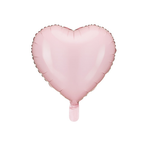 Folijski balon srce svetlo rožnat 45 cm