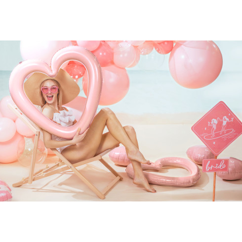 Folijski balon srce svetlo rožnat 45 cm