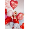 Balon folie inimă roz deschis 45 cm