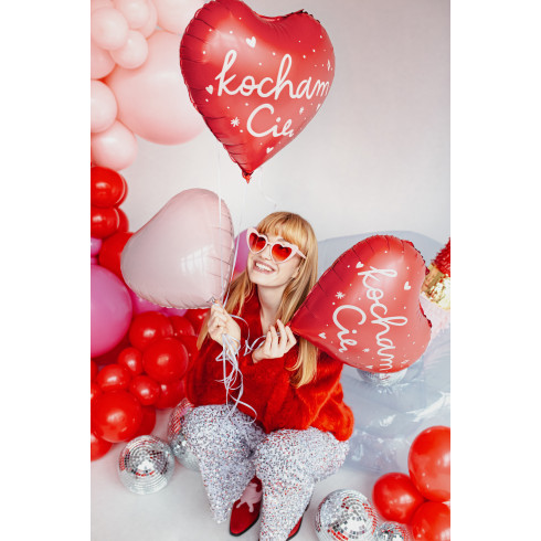 Folijski balon srce svetlo rožnat 45 cm