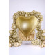 Fóliový balón srdce XXL 136×129 cm zlatý na nafukovanie vzduchom