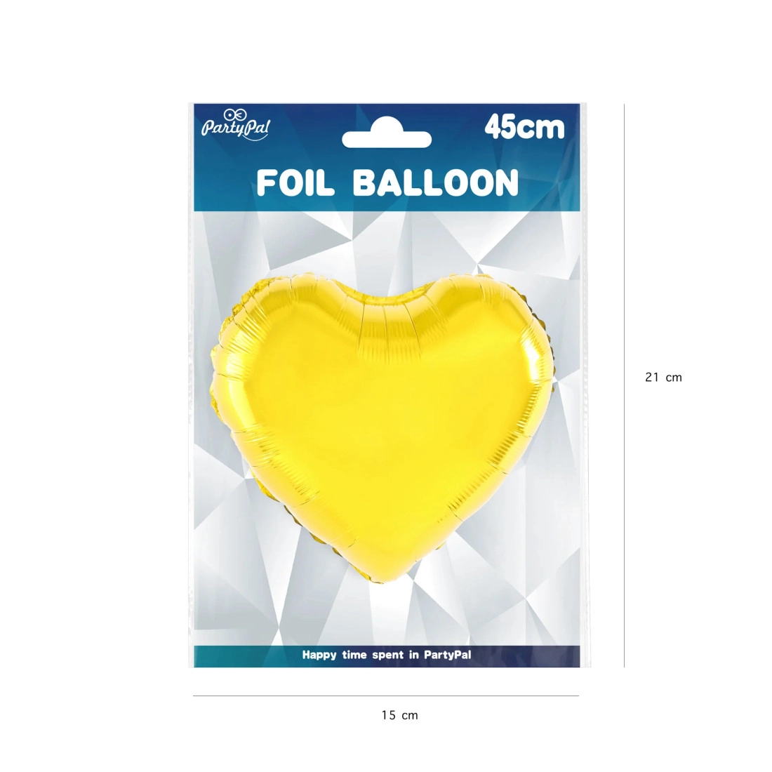 Balon folie inimă auriu 18