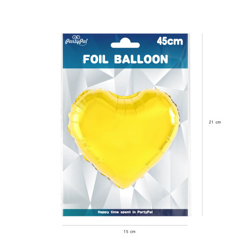 Fóliový balón srdce zlatý 18