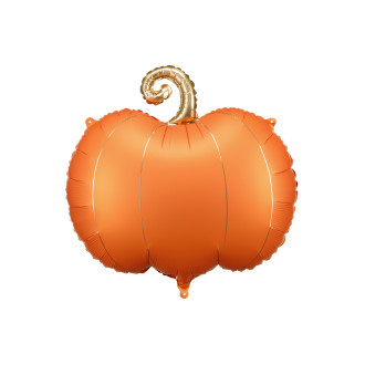 Folijski balon Buča oranžna 62x59 cm s bleščečim pecljem