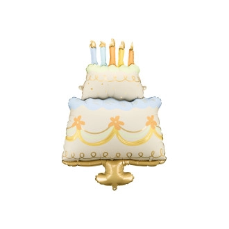 Fóliový balónek narozeninový dort 62x104 cm, mix barev