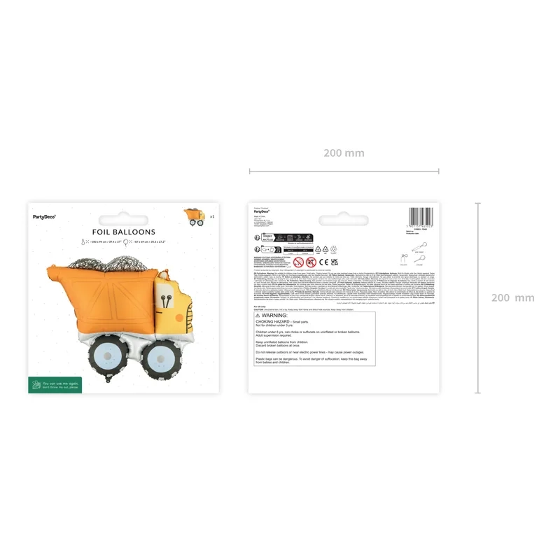 Folijasti balon tovornjak, mešane barve